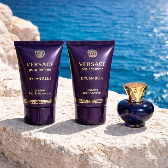 Versace Other - Versace Dylan Blue Pour Femme Mini Gift Set EDP 5ml, Lotion, Bath Gel Travel